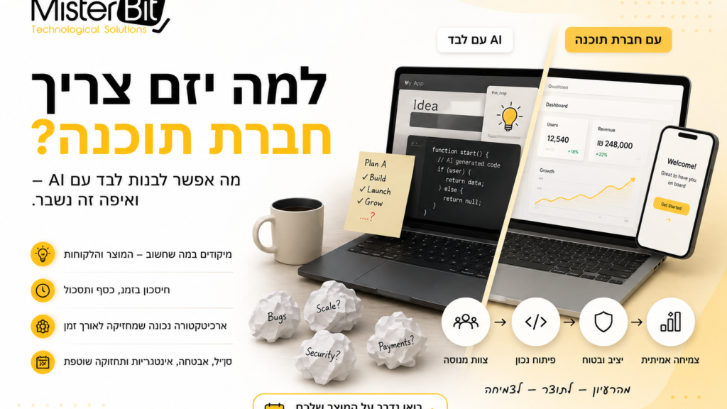 בניתם דמו עם AI? יופי. הנה למה אתם עדיין צריכים חברת תוכנה