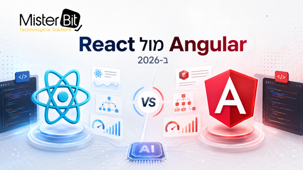 React מול Angular ב-2026: המדריך המלא לבחירה נכונה