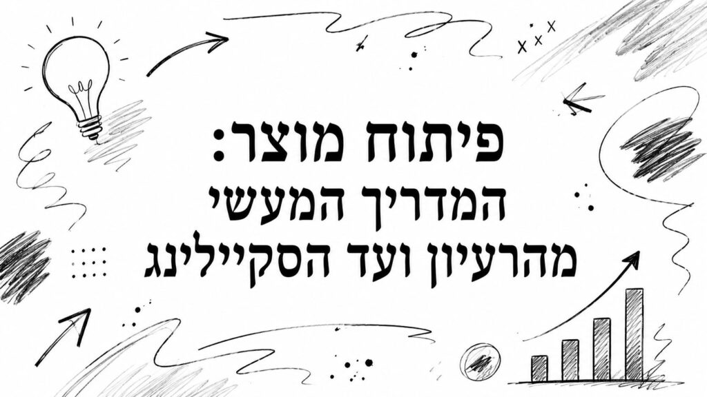 פיתוח מוצר: המדריך המעשי מהרעיון ועד הסקיילינג