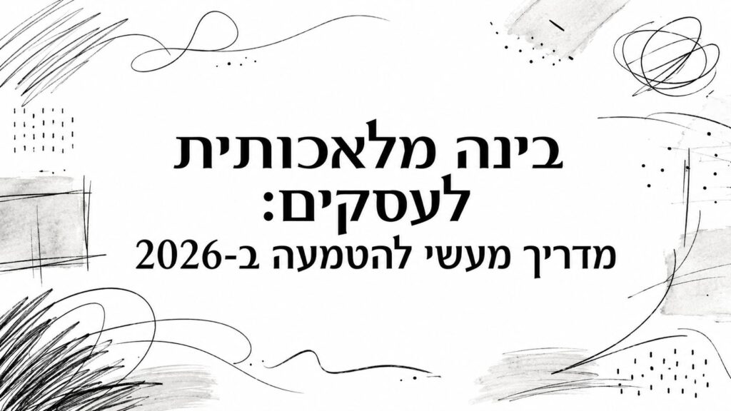 בינה מלאכותית לעסקים: מדריך מעשי להטמעה ב-2026