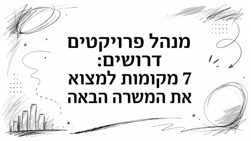 מנהל פרויקטים דרושים: 7 מקומות למצוא את המשרה הבאה