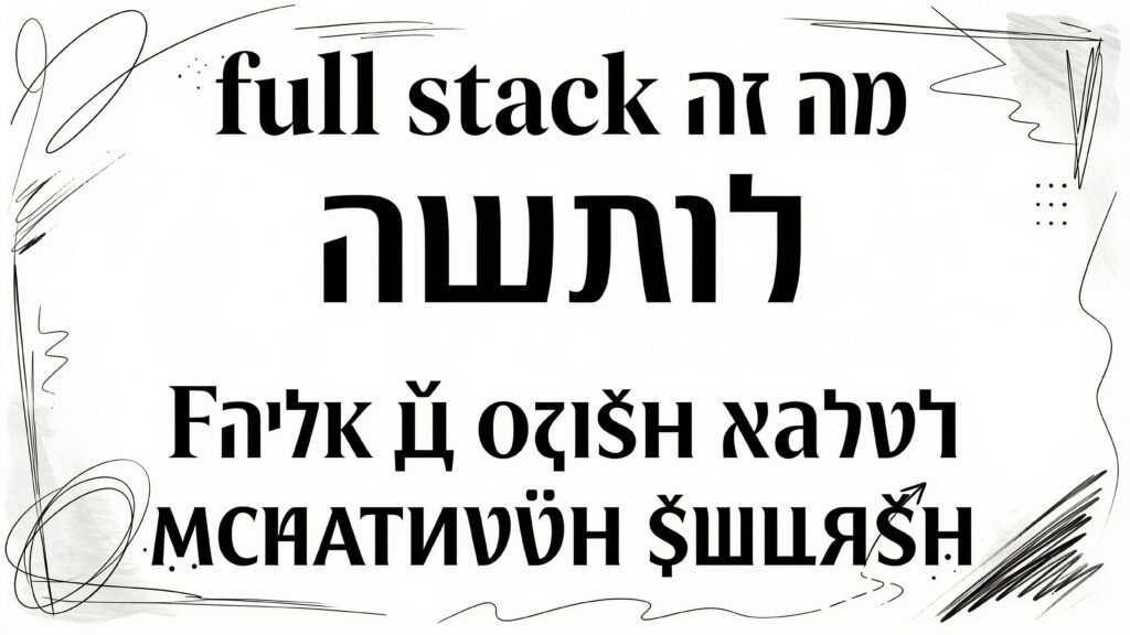 מה זה full stack ואיך זה מתאים לסטארטאפים ישראליים