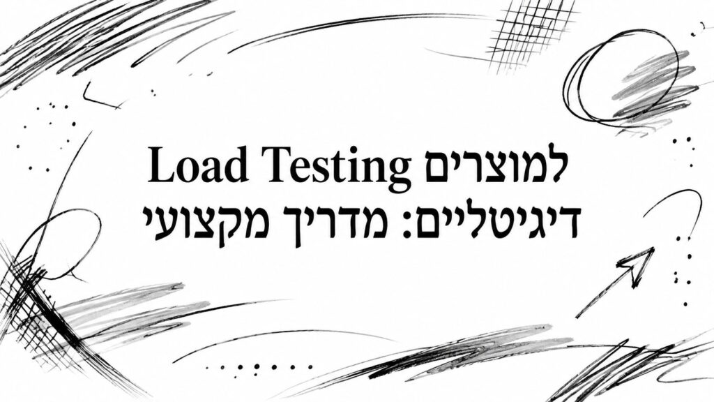 Load Testing למוצרים דיגיטליים: מדריך מקצועי