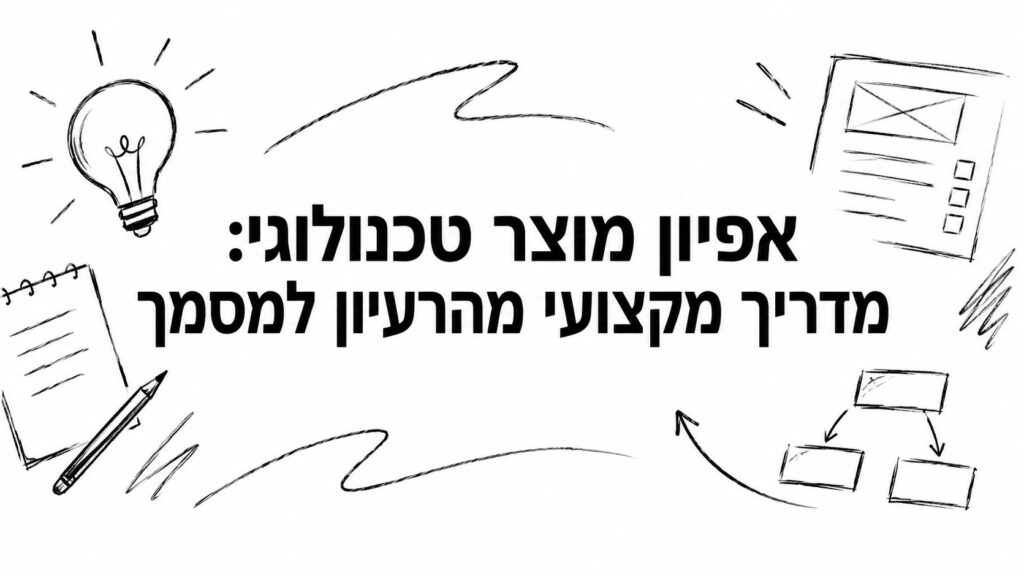 אפיון מוצר טכנולוגי: מדריך מקצועי מהרעיון למסמך