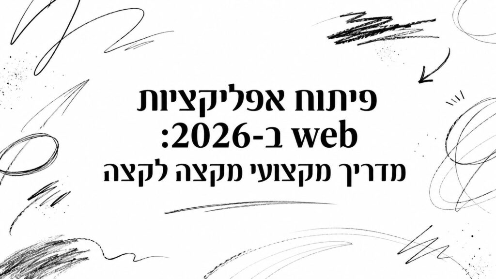 פיתוח אפליקציות web ב-2026: מדריך מקצועי מקצה לקצה