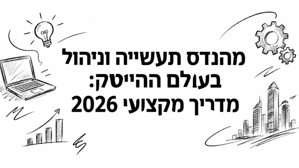 מהנדס תעשייה וניהול בעולם ההייטק: מדריך מקצועי 2026